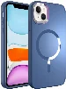 Apple iPhone 14 (6.1) Kılıf Magsafe Wireless Şarj Özellikli Stil Kapak - Sierra Mavi