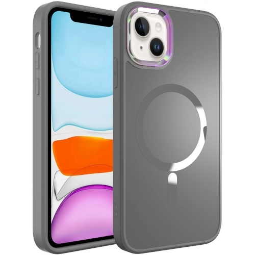 Apple iPhone 14 (6.1) Kılıf Magsafe Wireless Şarj Özellikli Stil Kapak - Siyah