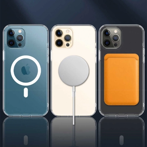 Apple iPhone 14 (6.1) Kılıf Şeffaf Magsafe Wireless Özellikli Kapak