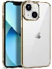 Apple iPhone 14 (6.1) Kılıf Silikon Renkli Esnek Pixel Kapak - Gold