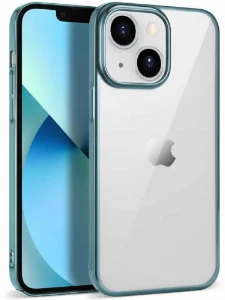 Apple iPhone 14 (6.1) Kılıf Silikon Renkli Esnek Pixel Kapak - Mavi