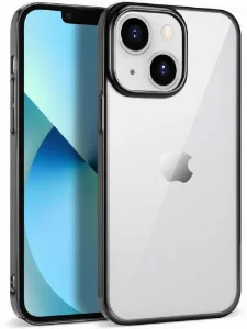 Apple iPhone 14 (6.1) Kılıf Silikon Renkli Esnek Pixel Kapak - Siyah