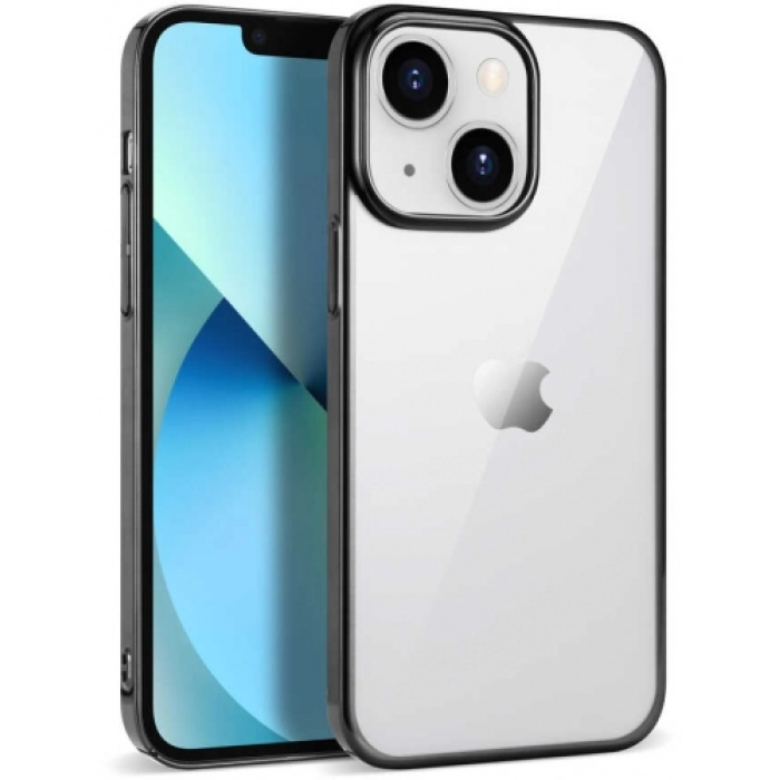 Apple iPhone 14 (6.1) Kılıf Silikon Renkli Esnek Pixel Kapak - Siyah