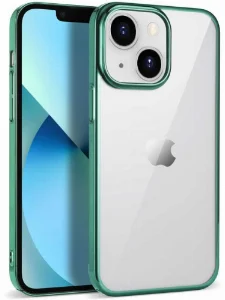Apple iPhone 14 (6.1) Kılıf Silikon Renkli Esnek Pixel Kapak - Yeşil