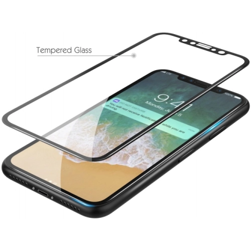 Apple iPhone 14 (6.1) Kırılmaz Cam Tam Kaplayan EKS Glass Ekran Koruyucu - Siyah