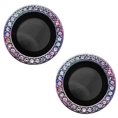 Apple iPhone 14 (6.1) Lens Kamera Koruyucu Taşlı Parmak İzi Bırakmaz CL-06 - Colorful