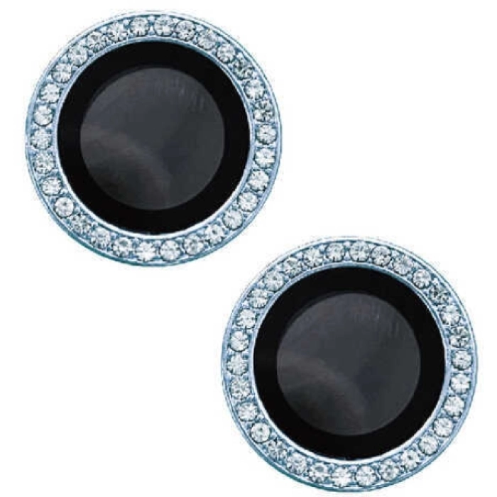 Apple iPhone 14 (6.1) Lens Kamera Koruyucu Taşlı Parmak İzi Bırakmaz CL-06 - Mavi