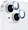Apple iPhone 14 (6.1) Lens Kamera Koruyucu Parmak İzi Bırakmayan Anti-Reflective CL-12 - Mavi