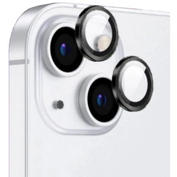 Apple iPhone 14 (6.1) Lens Kamera Koruyucu Parmak İzi Bırakmayan Anti-Reflective CL-12 - Siyah