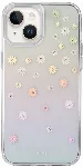 Apple iPhone 14 (6.1) Kılıf Çiçek Desenli Taşlı Coehl Aster Kapak - Pembe