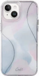 Apple iPhone 14 (6.1) Kılıf Dalgalı Çizgi Desenli Coehl Palette Kapak - Mavi