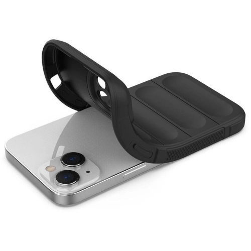 Apple iPhone 14 (6.1) Kılıf Esnek TPU Oyuklu Arka Yüzey Tasarımlı Zore Etnik Silikon Kapak - Lacivert