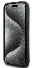 Apple iPhone 14 (6.1) Kılıf Guess Magsafe Şarj Özellikli PU Deri Desenli Metal Plaka Logolu Kapak - Siyah