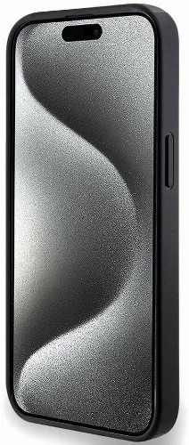 Apple iPhone 14 (6.1) Kılıf Guess Orjinal Lisanslı Magsafe Şarj Özellikli 4G Desenli Yazı Logolu Kapak - Siyah