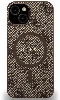 Apple iPhone 14 (6.1) Kılıf Guess Orjinal Lisanslı Magsafe Şarj Özellikli 4G Desenli Yazı Logolu Kapak - Kahverengi