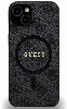 Apple iPhone 14 (6.1) Kılıf Guess Orjinal Lisanslı Magsafe Şarj Özellikli 4G Desenli Yazı Logolu Kapak - Siyah