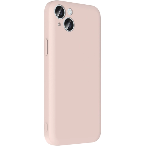 Apple iPhone 14 (6.1) Kılıf İçi Kadife Dokulu Kartlık Hazneli Mat Vitra Silikon Kapak - Lacivert