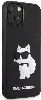 Apple iPhone 14 (6.1) Kılıf Karl Lagerfeld 3D Rubber Choupette Dizayn Kapak - Siyah