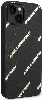 Apple iPhone 14 (6.1) Kılıf Karl Lagerfeld PU Suni Deri Logolu Dizayn Kapak - Siyah