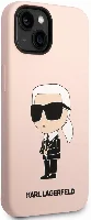 Apple iPhone 14 (6.1) Kılıf Karl Lagerfeld Silikon Karl Dizayn Kapak - Pembe