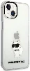 Apple iPhone 14 (6.1) Kılıf Karl Lagerfeld Transparan Choupette Dizayn Kapak - Şeffaf
