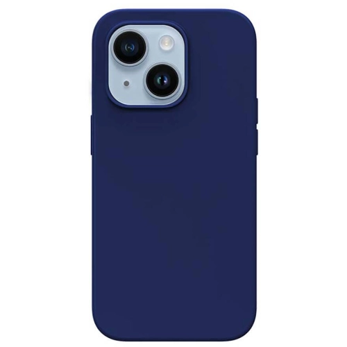 Apple iPhone 14 (6.1) Kılıf Magsafe Şarj Özellikli Liquid Silikon Recci Mousse Serisi Kapak - Mavi