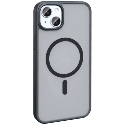 Apple iPhone 14 (6.1) Kılıf Magsafe Şarj Özellikli Renkli Mat Arka Yüzey Sio Kapak - Koyu Yeşil