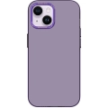 Apple iPhone 14 (6.1) Kılıf Metal Kamera Çerçeveli Recci Glaze Serisi Kapak - Mor