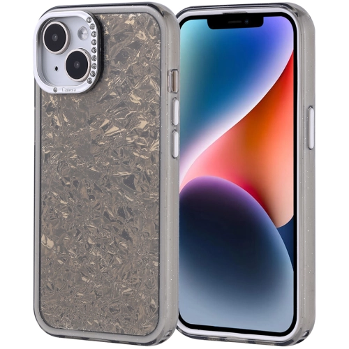 Apple iPhone 14 (6.1) ile Uyumlu Kılıf Buzlu Parıltılı Lüks Kamera Lens Darbeye Dayanıklı Kapi Kapak - Siyah