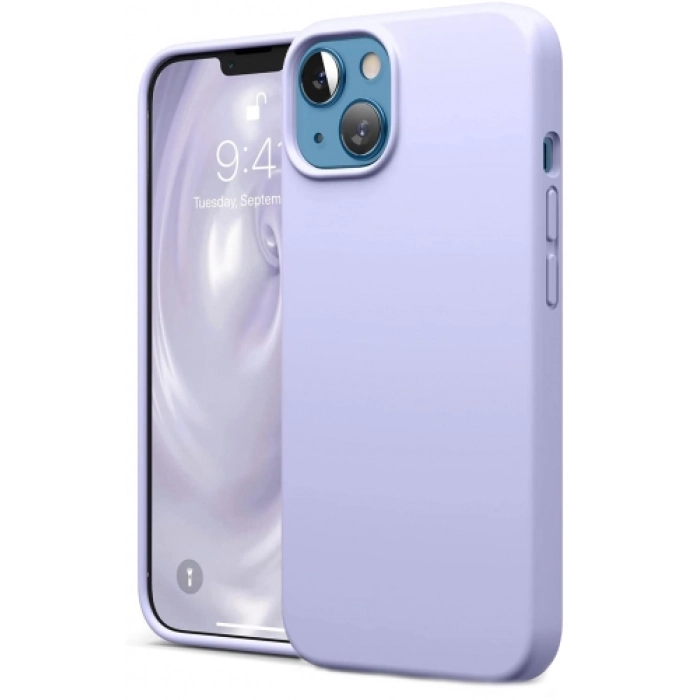 Apple iPhone 14 Plus (6.7) Kılıf İçi Kadife Mat Mara Lansman Silikon Kapak  - Lila