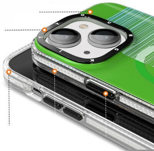 Apple iPhone 14 Plus (6.7) Kılıf Magsafe Şarj Özellikli Youngkit Pure Serisi Kapak - Yeşil