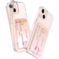 Apple iPhone 14 Plus (6.7) Kılıf Şeffaf Kartlıklı Silikon Kapak