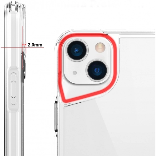 Apple iPhone 14 Plus (6.7) Kılıf Şeffaf TPU Kenarları Esnek Crystal T-Max Kapak - Şeffaf