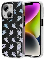 Apple iPhone 14 Plus (6.7) Magsafe Şarj Özellikli Youngkit Play Rabbit Serisi Kapak - Siyah