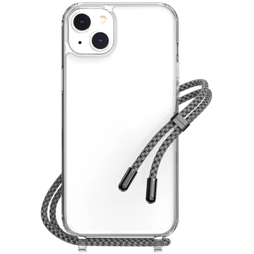 Apple iPhone 14 Plus Boyun Askılı Şok Önleyicili Şeffaf Switcheasy Play Kapak - Siyah