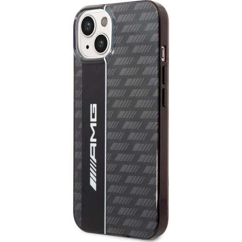 Apple iPhone 14 Plus Kılıf AMG Transparan Çift Katmanlı Karbon Dizayn II Kapak - Siyah