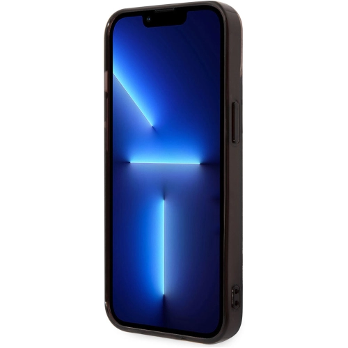 Apple iPhone 14 Plus Kılıf AMG Transparan Çift Katmanlı Karbon Dizayn II Kapak - Siyah