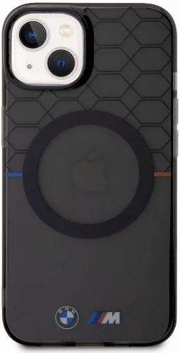 Apple iPhone 14 Plus Kılıf BMW Magsafe Şarj Özellikli Transparan M Dizayn Kapak - Gri