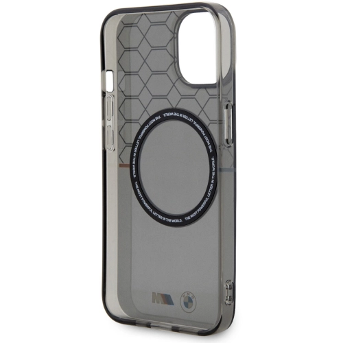 Apple iPhone 14 Plus Kılıf BMW Magsafe Şarj Özellikli Transparan M Dizayn Kapak - Gri