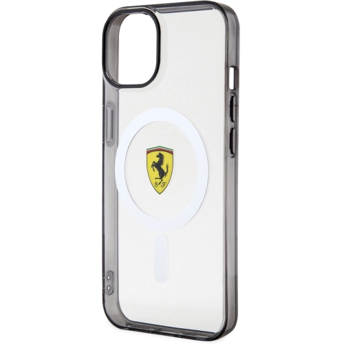 Apple iPhone 14 Plus Kılıf Ferrari Magsafe Şarj Özellikli Transparan Dizayn Kapak - Şeffaf