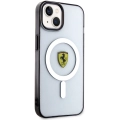 Apple iPhone 14 Plus Kılıf Ferrari Magsafe Şarj Özellikli Transparan Dizayn Kapak - Şeffaf