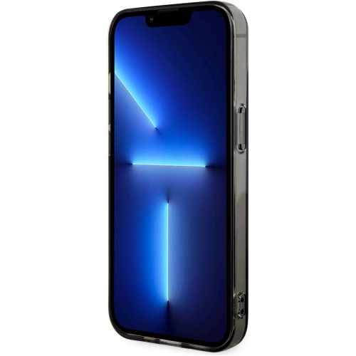 Apple iPhone 14 Plus Kılıf Ferrari Magsafe Şarj Özellikli Yarı Transparan Dizayn Kapak - Siyah