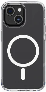 Apple iPhone 14 Plus (6.7) Kılıf Magsafe Şarj Özellikli Airbagli Şeffaf PC Arka Yüzey Recci Magnetik Suction Serisi Kapak - Şeffaf