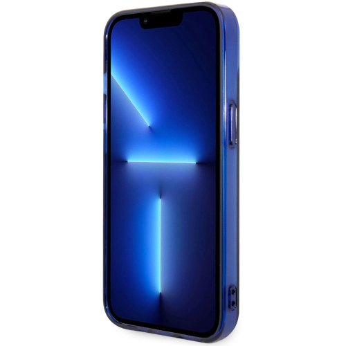 Apple iPhone 14 Plus Kılıf Mercedes Benz Transparan Yıldızlı Dizayn Kapak - Mavi