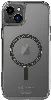 Apple iPhone 14 Plus Kılıf SkinArma Şeffaf Airbag Tasarımlı Magsafe Şarj Özellikli Saido Kapak - Füme