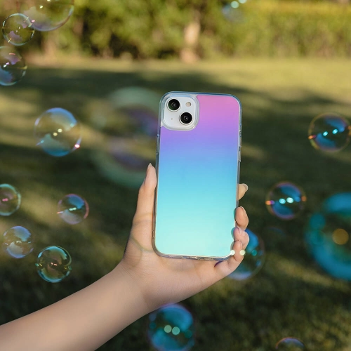 Apple iPhone 14 Plus Renk Geçişli Kenarları Şeffaf Tasarımlı Switcheasy Crush Plus Kapak - Starlight