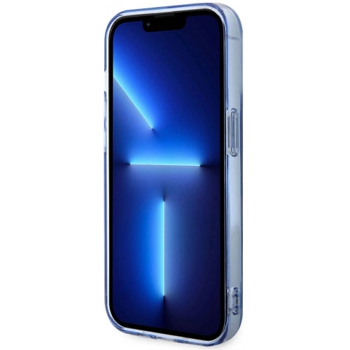 Apple iPhone 14 Pro (6.1) Kılıf BMW Magsafe Şarj Özellikli Transparan Tricolor Stripes Orjinal Lisanslı Kapak - Mavi