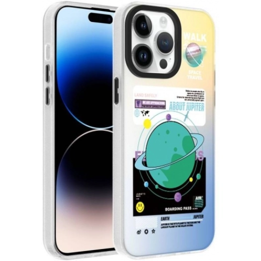 Apple iPhone 14 Pro (6.1) Kılıf Desenli Zore Dragon Sert Kapak - Gezegen