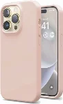 Apple iPhone 14 Pro (6.1) Kılıf İçi Kadife Mat Mara Lansman Silikon Kapak - Pudra