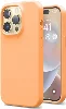Apple iPhone 14 Pro (6.1) Kılıf İçi Kadife Mat Mara Lansman Silikon Kapak - Turuncu